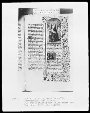 Breviarium Petri Mileti — Thronende Madonna, Folio 312recto