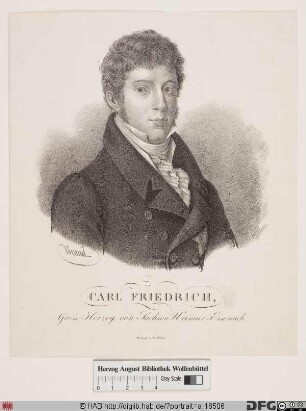 Bildnis Carl Friedrich, Großherzog zu Sachsen-Weimar u. Eisenach (reg. 1828-53)