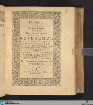 Disputatio de scriptura sacra