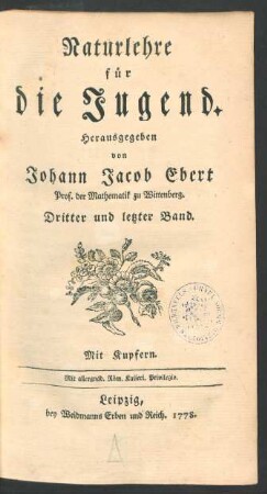 Bd 3: Naturlehre für die Jugend