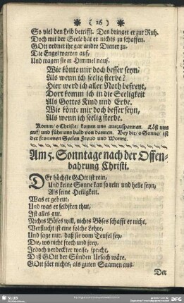 Am 5. Sonntage nach der Offenbahrung Christi