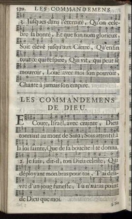 Les Commandemens de Dieu. - Le Te Deum Laudamus.