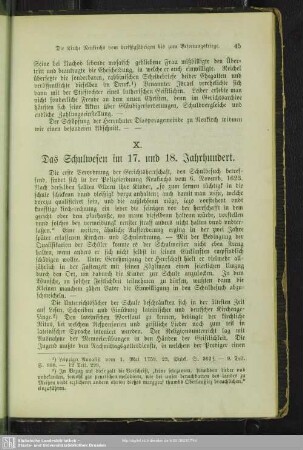 X. Das Schulwesen im 17. und 18. Jahrhundert