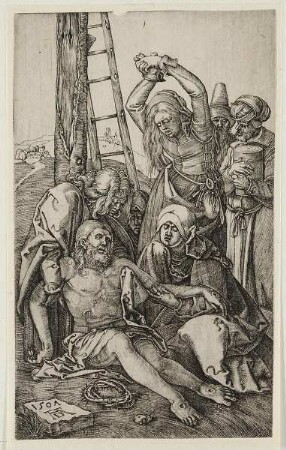 Die Beweinung. Bl. 12 aus dem Zyklus „Die Kupferstich-Passion“