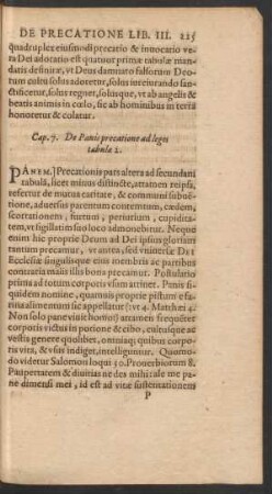 Cap. 7. De Panis precatione ad leges tabulae 2.