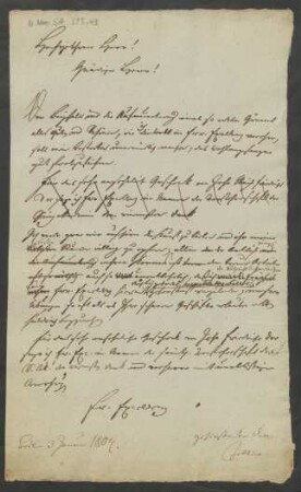 Brief an Otto Karl Friedrich von Voss : 03.01.1804