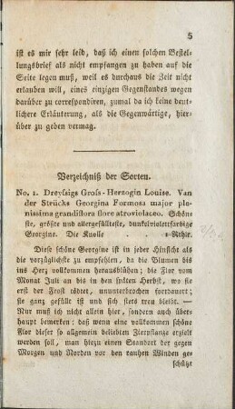 Verzeichniß der Sorten