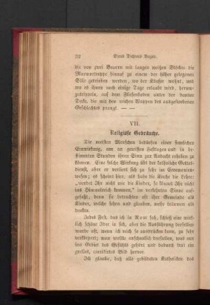 VII. Religiöse Gebräuche.