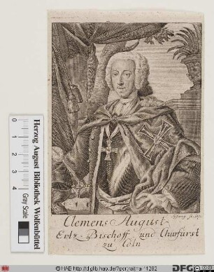 Bildnis Clemens August (von Bayern), 1723-61 Kurfürst u. Erzbischof von Köln