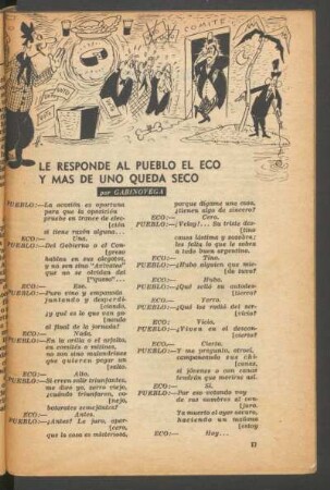 Le responde al pueblo el eco y más de uno queda seco