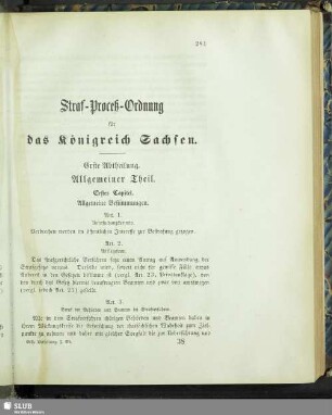 Straf-Proceß-Ordnung für das Königreich Sachsen