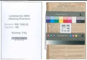Entnazifizierung Fritz Kirchner , geb. 01.11.1896 (Physiker)