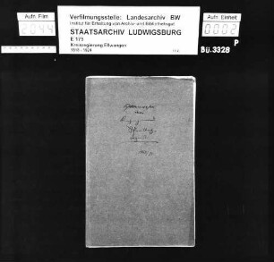 Schuldenwesen der Kirchengemeinde Spraitbach