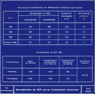 Betriebsstruktur der DDR und der Bundesrepublik Deutschland (nach Neander)