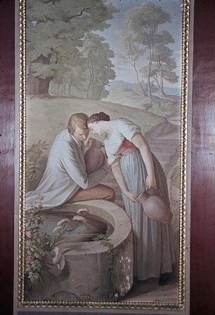 Szene aus Hermann und Dorothea: das Paar am Brunnen