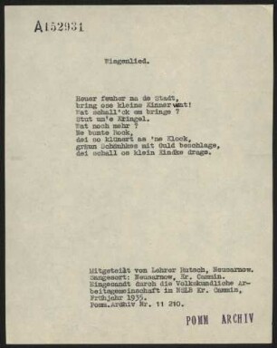 Heuer feuher na de Stadt,