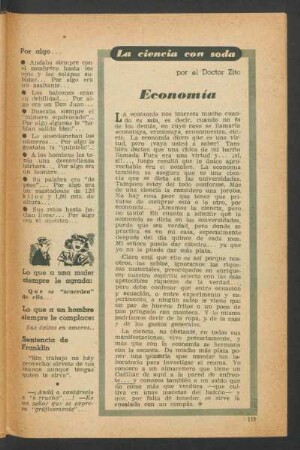 Economía : La ciencia con soda