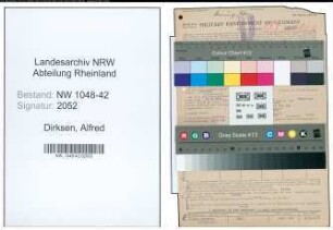Entnazifizierung Alfred Dirksen , geb. 29.06.1891 (Modellbauer)