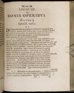 Locus XIII. De Bonis Operibus.