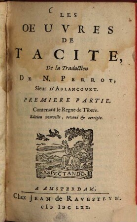 Les Oeuvres De Tacite, 1. Cotenant le Regne de Tibere