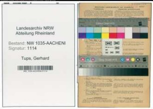Entnazifizierung Gerhard Tups , geb. 27.04.1905 (Architekt)