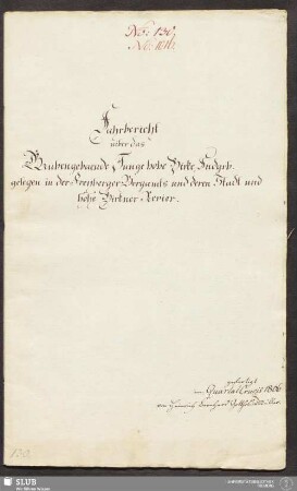 Fahrbericht uiber das Grubengebaeude Junge hohe Birke, Fndgrb. gelegen in der Freyberger Bergamts und deren Stadt und hohe Birkner Revier - 17.6920 4.