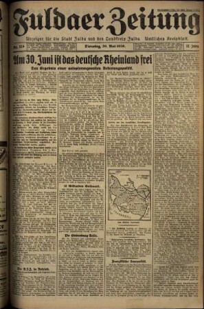 Ausgabe vom Dienstag, den 20. Mai 1930.