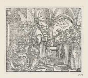 Krönung der Esther, aus: Martin Luther, "Biblia: Das ist: Die gantze heilige Schrifft: Deudsch", Wittenberg 1561, S. 269 recto