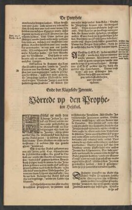 Vorrede up den Propheten Hesekiel.