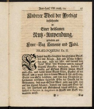 27-31, Praeloquium; Exordium