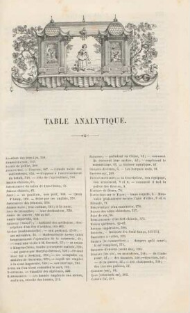 Table analytique