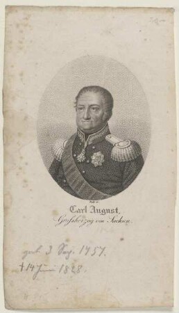 Bildnis des Großherzogs Carl August von Sachsen-Weimar
