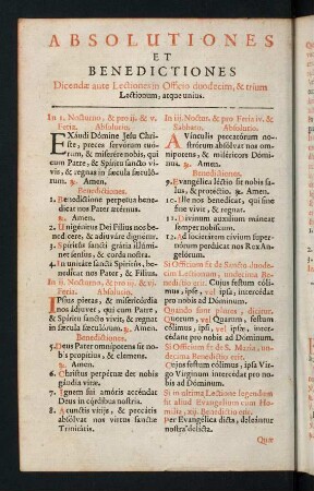 2v-3v, Absolutiones et benedictiones