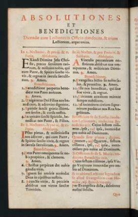 2v-3v, Absolutiones et benedictiones