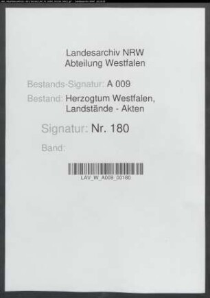Rheinischer Landtagsabschied (Abschrift)