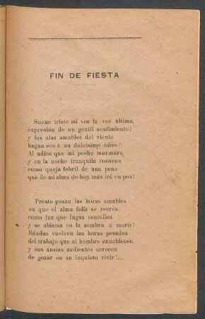 Fin de fiesta
