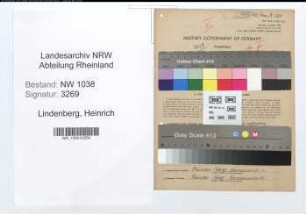 Entnazifizierung Heinrich Lindenberg , geb. 19.03.1898 (Lokfuehrer)