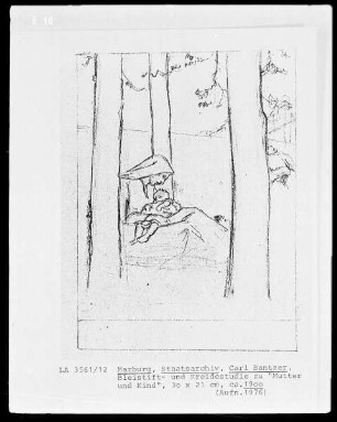 Studie zu Mutter und Kind im Wald