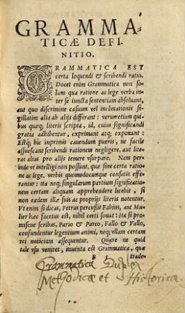 Grammatica Philippi Melanthonis Recognita Et locupletata : Acceßit tractatus de Orthographia recens