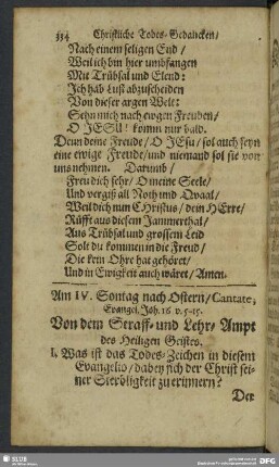 Am IV. Sontag nach Ostern, Cantate