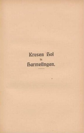 Krusen Hof in Harmelingen