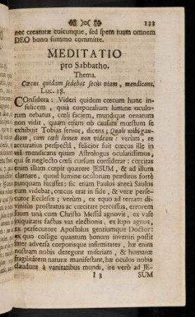 133-142, Meditatio pro Sabbatho; ...