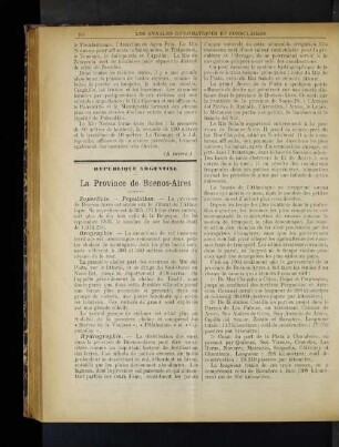 La Province de Buenos-Aires.