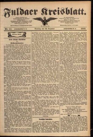 Zweite Ausgabe vom Dienstag, den 23. Dezember 1902.