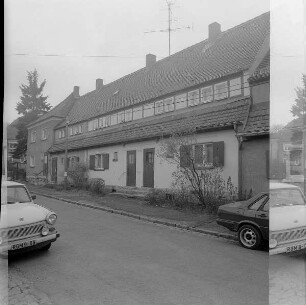 Dresden-Hellerau. Wohnhäuser (Baugenossenschaft Hellerau), Am Grünen Zipfel 94/92 (Richard Riemerschmied, 1909)