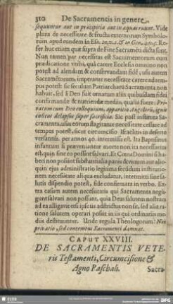 Caput XXVIII. De Sacramentis Veteris Testamenti, Circumcisionis & Agno Paschali