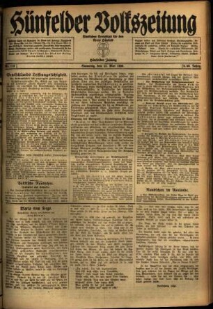 Ausgabe vom Samstag, den 15. Mai 1920.