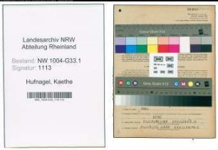 Entnazifizierung Kaethe Hufnagel , geb. 12.06.1903 (Lehrerin)