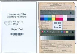 Entnazifizierung Carl Sieper , geb. 24.06.1897 (Landwirt)