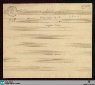 Symphonies - Mus. Hs. 998 : strings, ob (2), cor (2); C; MicWka 361